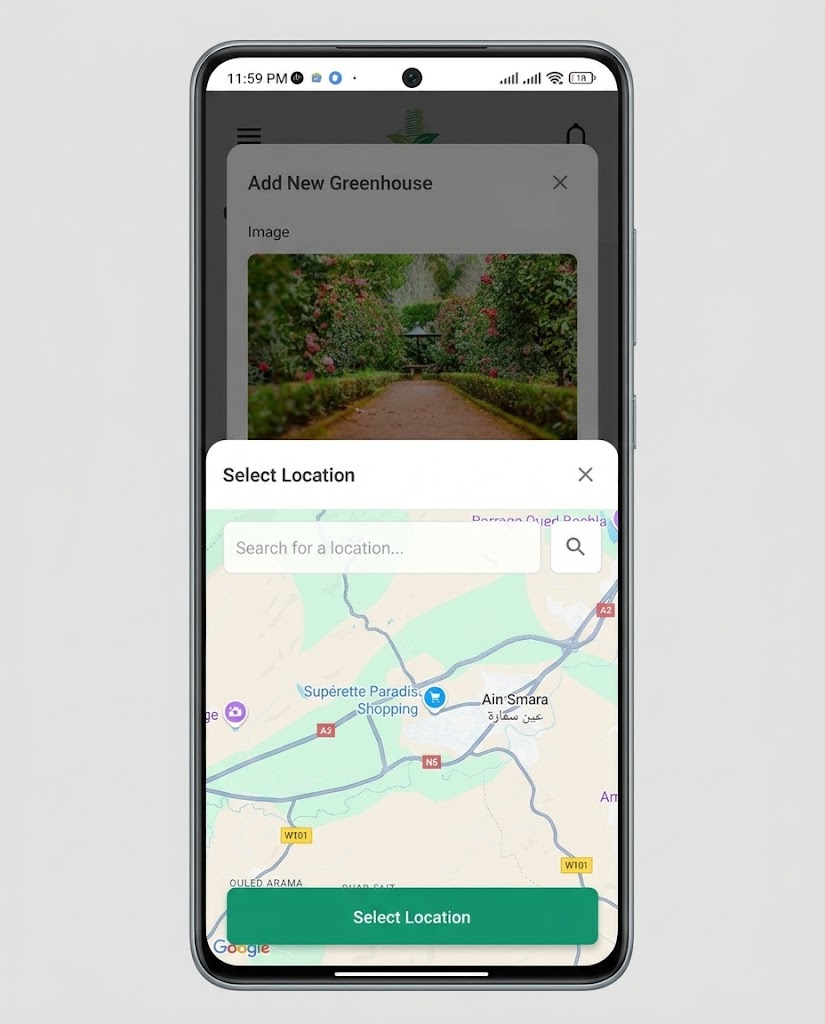SmartAgri app promotional banner showing IoT farming features and mobile screens